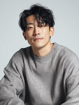 ヘアー ミッション 心斎橋店(hair Mission) センターパートショート/キレイめカジュアル/メンズパーマ