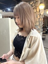 ロアバイチェリーコークウブ(Loa by CHERRY COKE ubu) ミルクティーベージュ×ミディアムレイヤー