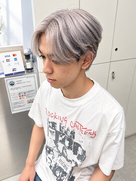 ユイマァルスロウ 岡山(YUIMARLSLOW) 岡山20代30代★メンズサロン★ホワイトブリーチ★メンズカラー