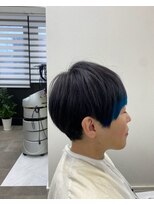 ウフアンビアンス(Oeuf.ambiance)&nbsp;ブルーポイントカラー×マッシュショート
