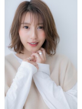 カバーヘア ブリス 戸田公園西口店(COVER HAIR bliss) くせ毛風無造作ルーズカール小顔大人ボブZ戸田公園20代30代40代