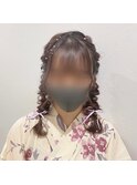 おさげスタイル