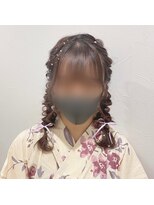 ヘアセット アリエス 新宿駅前店(aries)&nbsp;おさげスタイル