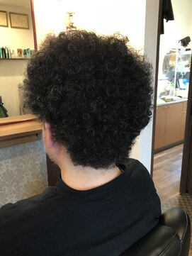 理容 うめむら アフロパーマ