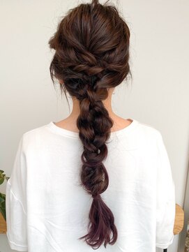 ユッカ エルア 武庫之荘南口(YUCCA elua) 【elua MIKI 指名限定】編みおろしヘアセット★