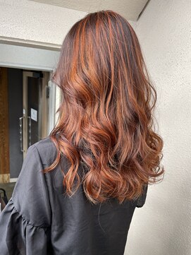 アムバイハーティエスト(AMME by HEARtiest) ハイライトオレンジカラー　　　担当　　ナベシマ