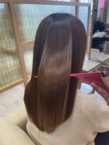 アドラーブル はなみずき店(adorable)&nbsp;縮毛矯正ロング♪コスメストレート髪質改善ココアベージュ