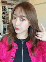 ピープスアンドスー 表参道 渋谷(Peeps&Suu.) 韓国小顔セミロング/ふんわりウェーブスタイル/20代30代40代