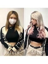 エクステ専門店あるじゃんすー 広島店&nbsp;ホワイト×ペールピンク#シールエクステ#レイヤーロング#広島