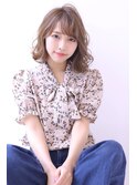 20代30代40代50代ショコラベージュふんわりカールベビーバング
