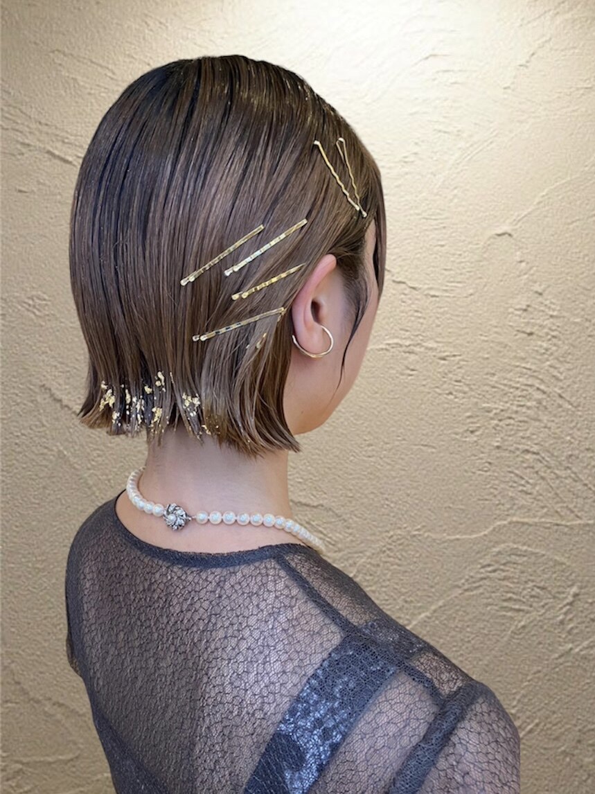 ショートボブヘアセット お呼ばれスタイル：L181301962