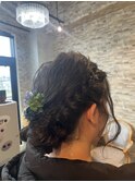 卒業式ヘアセット☆編み込みアレンジ