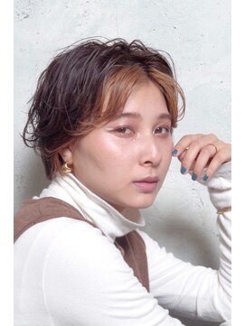 クシュ 所沢西口プロぺ通り(kusyu... ) 前髪マチルダボブピンクベージュインナーグレージュウルフ所沢