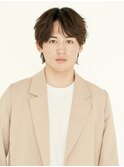 黒髪/グレーベージュ/レイヤーロング/前髪パーマ[新宿駅]