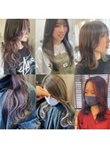 【hairLux】浜松市東区天王町ダメージレスにイヤリングカラー