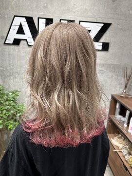 オルズ 渋谷(ALLZ) デザインミルクティー ハイトーン ダブルカラー ケアブリーチ