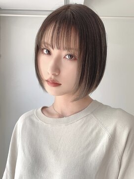 ブロウ ネックス ザ サロン 表参道(VLOW nex the salon) タッセルボブ/韓国/大人ボブ/グレージュ