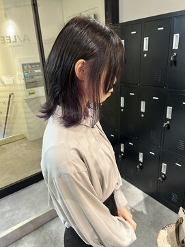 アイリー 名古屋(A/LEE) インナーカラー×パープルカラー