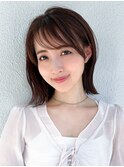 20代30代40代大人かわいい 小顔 前下がりボブ 外ハネボブ