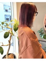 イル(il)&nbsp;pink beige color×切りっぱなしボブ