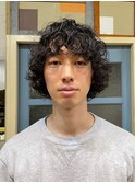マッシュウルフくせ毛風パーママッシュパーマウルフパーマ