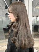 レイヤーカット顔まわりストレートロングレイヤー堀江