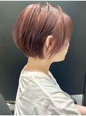 【似合わせカット】フェザーショート/チェリーレッド/ショート