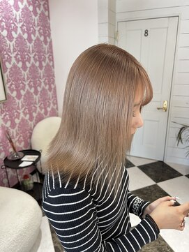 髪屋 紬 ミルクティーベージュ／ダブルカラー