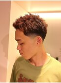 ツイストピンパーマ/スパイキーベリーショート/テーパーフェード