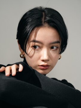 エリマ 横浜西口(elima) 横浜西口切りっぱなしミニボブショートレイヤー前下がり前髪なし