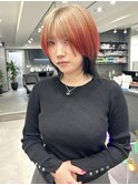ホワイトベージュ×レッド×インナーブラック