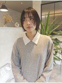 顔まわりカット/レイヤーボブ/20代