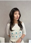 ハッシュカット/レイヤーカット/透明感カラー/オン眉