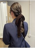 ヘアアレンジ/ヘアセット/ローポニーテール