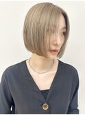 say.ボブミニボブくびれボブレイヤーボブヘーゼルグレージュ暗め