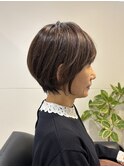30代40代50代大人可愛い小顔ボブ前下がりショート