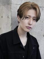 サンクマーケット 渋谷(cinq MARKET) メンズミルクティーベージュコンマヘアアッシュグレージュカラー