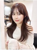 ロング似合わせカット韓国ヘア顔周りレイヤー_F31206