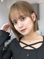 ワンズ リー 上大岡店(One's ly)&nbsp;ミルクティーベージュピンクベージュアンブレラカラー前髪カット