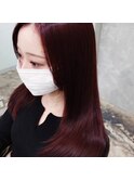 艶髪ワインレッド