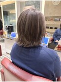 白髪ぼかし　バイオレットグレージュカラー
