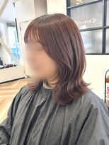 アライズ(ARISE) くびれレイヤーボブ×ピンクブラウン