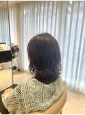 ふんわりボブ/ブラウン/前髪あり/やわらかウェーブスタイル