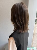 スーリール 福岡別府店(Sourire) オリーブグレージュミディアムヘア
