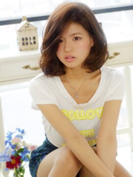 ヘア ジュレ ドゥ(hair jurer deux) 【ヘアジュレドゥ 松田】 モテ可愛い☆かきあげバングふわミディ