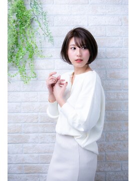 ヘアーアートシフォン 池袋西口店(Hair art chiffon) 3Ｄカラーオリーブアッシュ似合わせカットふわミディボブディ