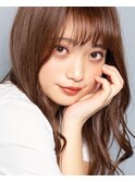 【齋藤style】20代30代40代小顔シースルーバングカールセミディ