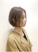 ハイトーンベージュ×ショートボブ【add】