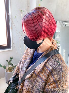 テトヘアー(teto hair) ハンサムショート、スリークショート、ピンクパープル
