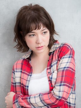 バーデンバーデン 西谷店(Baden Baden) 〈Baden西谷店〉ショートアレンジ外ハネ巻き髪襟足ウルフヘア